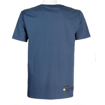 blauw T-shirt yellow dot