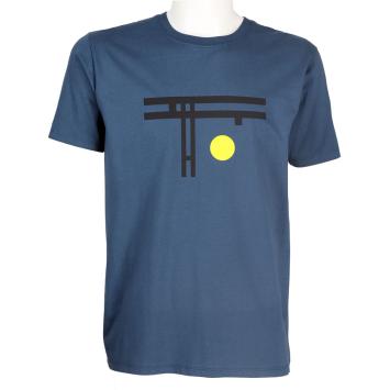 T-shirt yellow dot blue