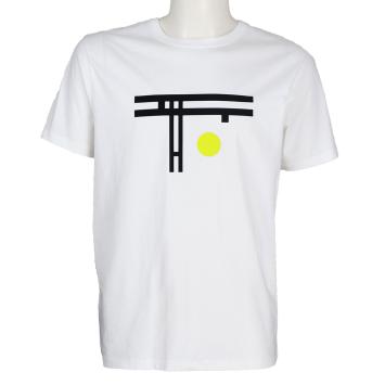 wit-t-shirt-yellow-dot